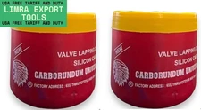 2x CARBORUNDUM Silicon Carbide Valve Lapping Compound 400g COARSE Grade 120 Grit