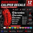 12x Brembo HIGH TEMP Brake Caliper Decals Vinyl Stickers