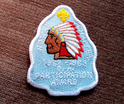BSA OA Rowan Charter 1982-1983 Order of the Arrow Participation Award Patch RARE