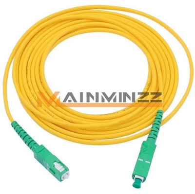 30M SC/APC   Singlemode Fiber Optic Patch Cord Cable 3.0mm FTTH PVC Jumper #jd