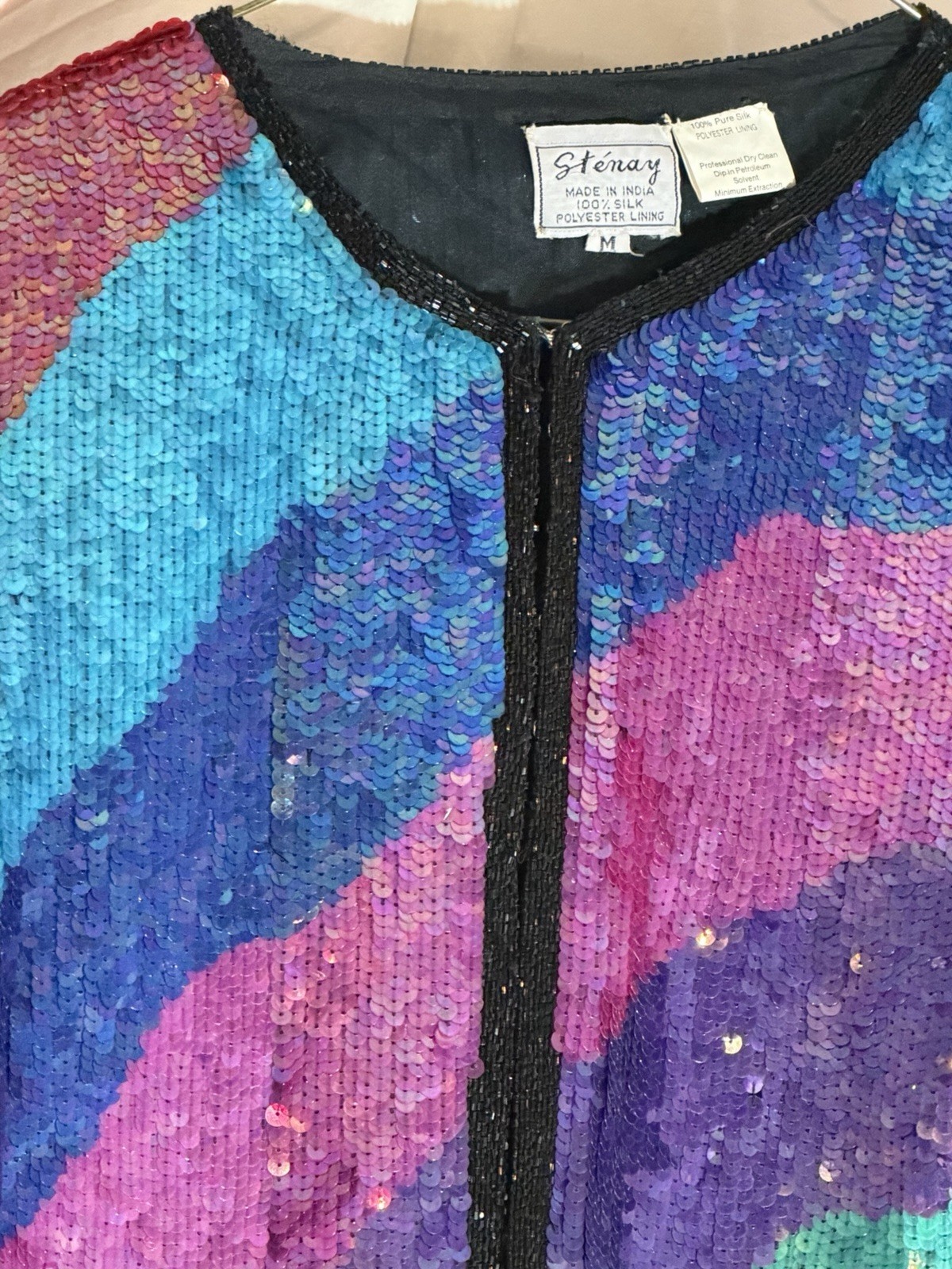 STENAY SILK JACKET SEQUIN JACKET  MEDIUM - image 7