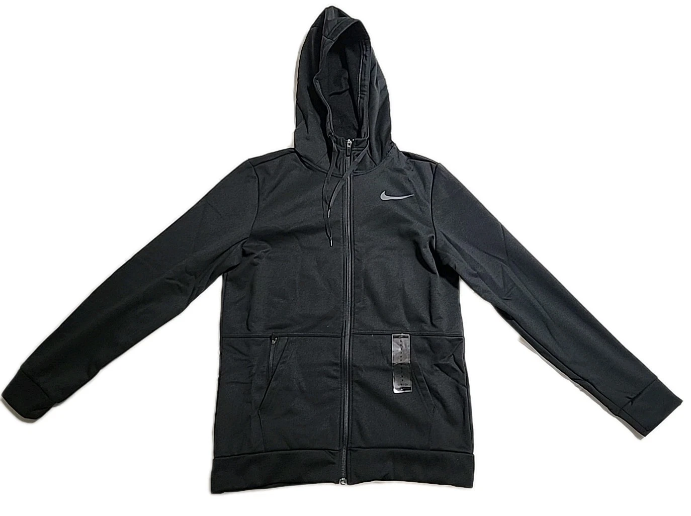 Nike Dri-Fit Therms Full Zip Hoodie Men's Jacket Pocket Training, Black, Small