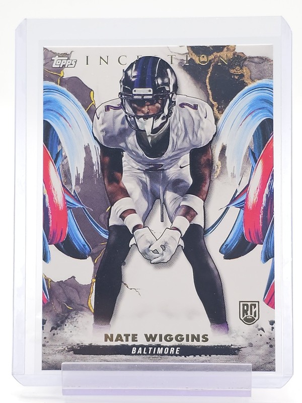 NATE WIGGINS 2024 TOPPS INCEPTION FOOTBALL ROOKIE #152 RAVENS Q5099
