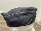 Vintage WW2 US USAF Military  Flight Ace Wool Garrison Side Cap Blue Uniform