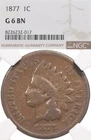 1877 1C NGC G6 BN Indian Head Cent Penny G06 Key Date FREE Shipping