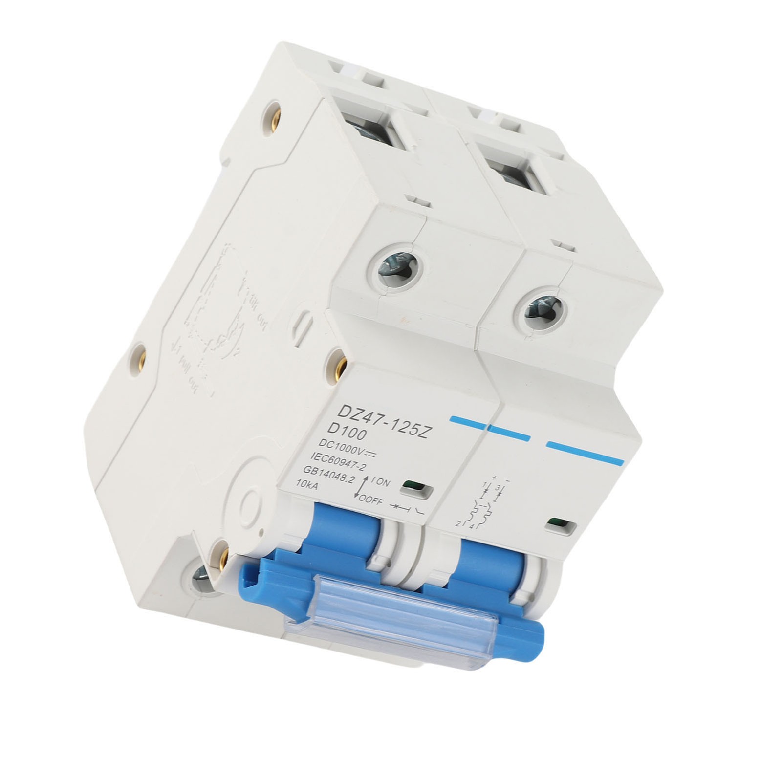 DC Circuit Breaker 10KA Breaking Capacity 36mm DIN Rail Overload Protection