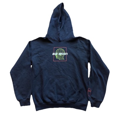 Pewdiepie Big Brain 100 Mill Club Hoodie Adult Small Black