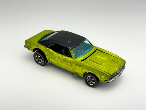 Hot Wheels Redline CUSTOM CAMARO Antifreeze HK Green Interior Very Nice !!!
