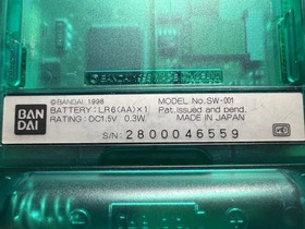 Bandai WonderSwan Clear Green Handheld Working US Seller