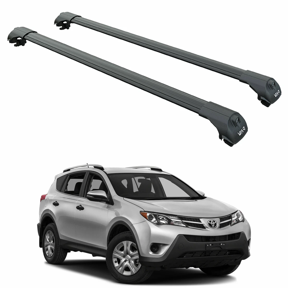 Barra De Techo Plateada Para Toyota RAV4 2013-2018 | Original OEM | Ajustable Y Antirrobo