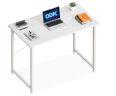 ODK kleiner Computertisch 80x40cm für Home Office Arbeitsplatz mit Kopfhörerhaken