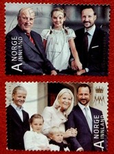 Stamps Norway Royal Family King Kong Harald V Haakon VIII Mette-Marit