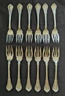 12 Antique Sterling Silver Serving Forks Shreve & Co. 465.68 Grams Monogrammed