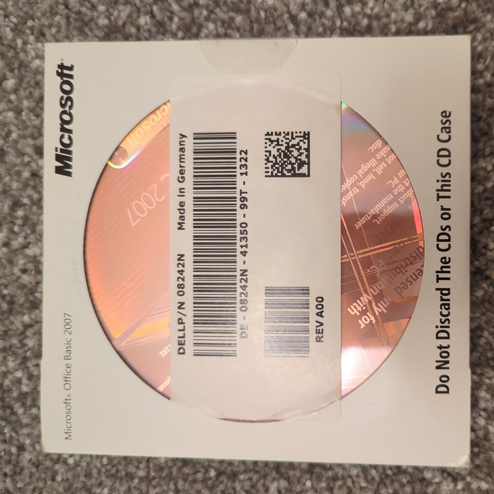 Microsoft Office 2007 Basic OEM CD - Complete With Product Key