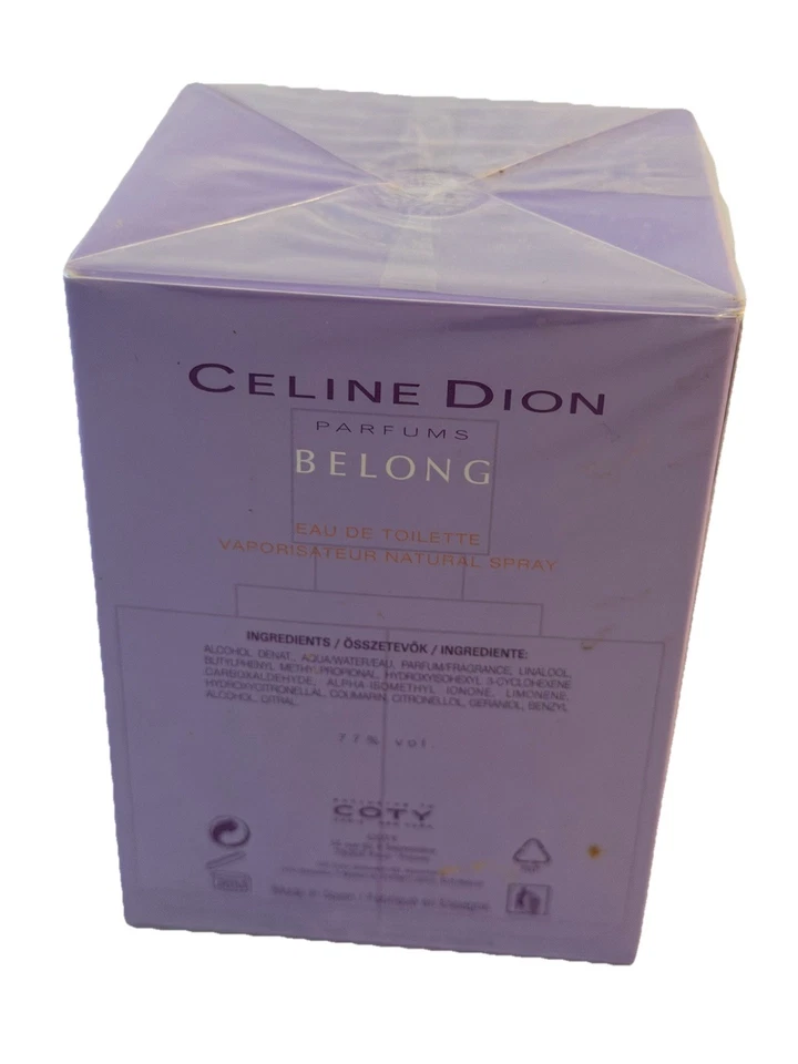 Para mujer Celine Dion Belong de Celine Dion. Spray EDT de 3,4 oz nuevo en caja sellada Foto 2 de 4