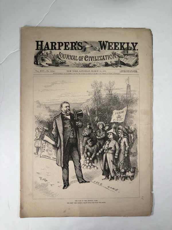 Harper’s Weekly March 19, 1881-Pres Garfield Inauguration Scenes-NY & New O-Lith