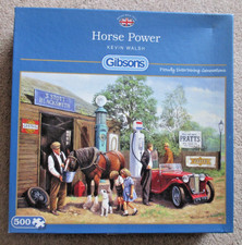 Gibsons 500 Piece Puzzles 'Horse Power'.  Complete