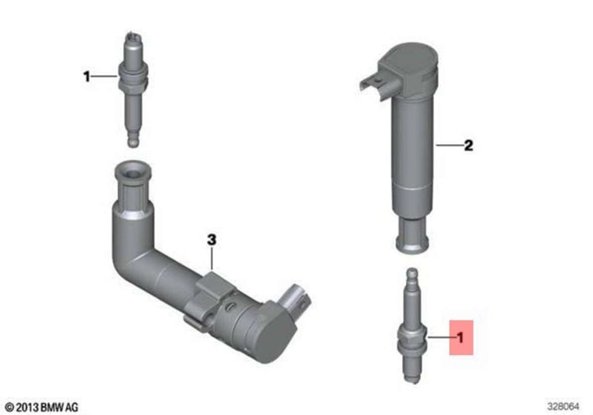 New Genuine BMW Genuine Motorcycle Spark Plug Single 12127728634