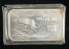 Vintage 1974 Watergate Bug .999 Fine Silver Art Bar, 1 Troy Ounce