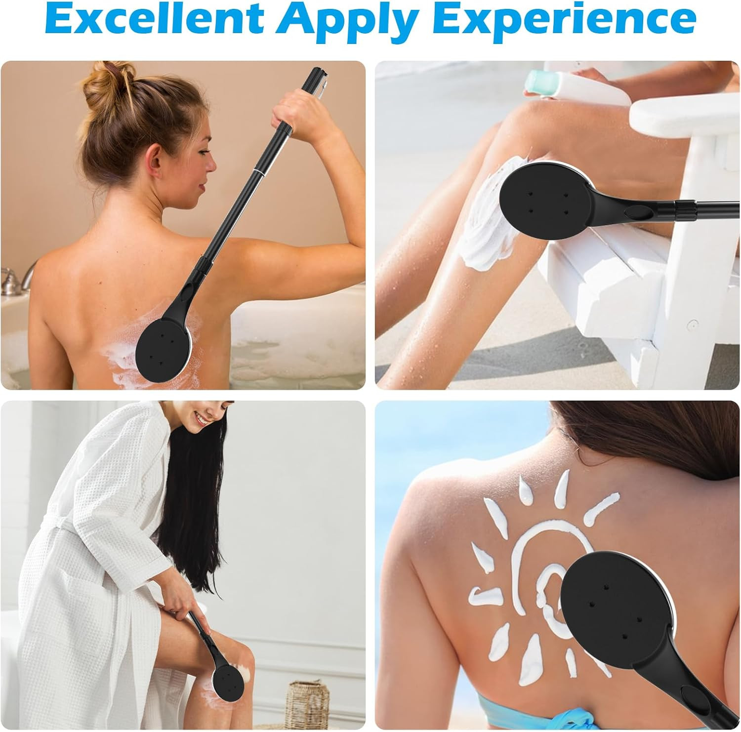Lotion Applicator for Back, 25.7'' Long Handle Back Lotion Applicator, Easy Reac