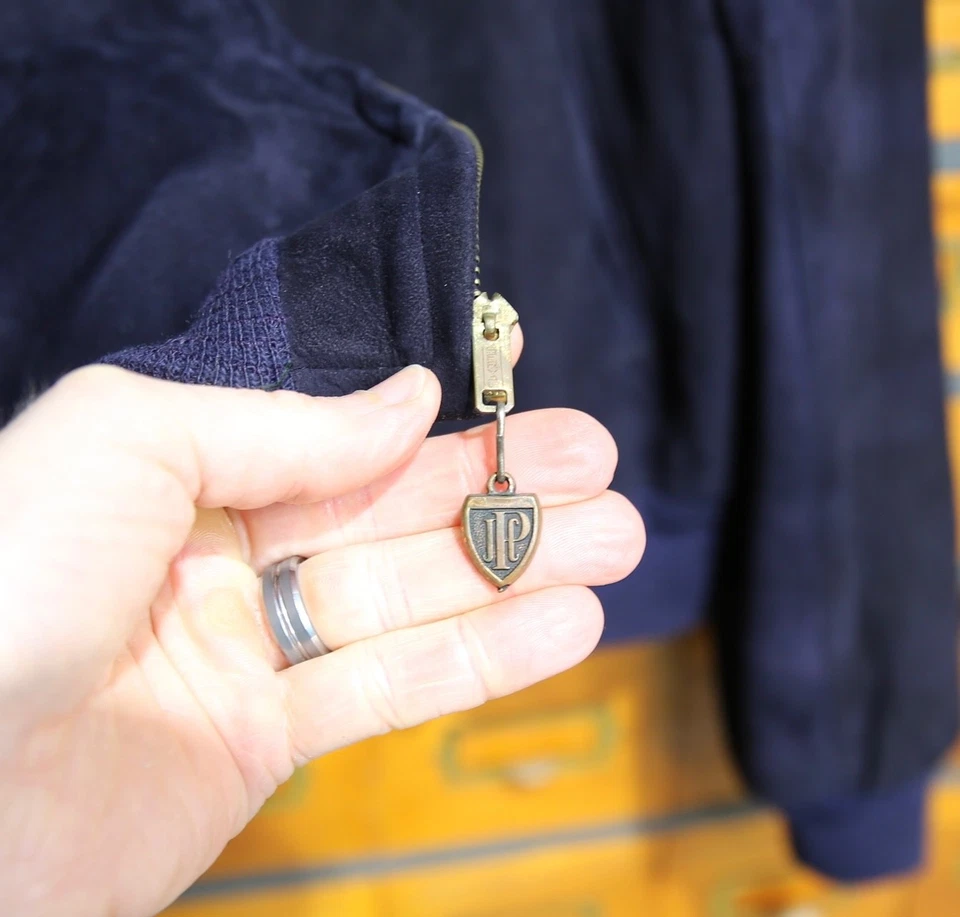 Vintage 1950s JC Penney’s Blue Leather Ricky Work Jacket Size 40 Medium zip up - Image 2 of 4