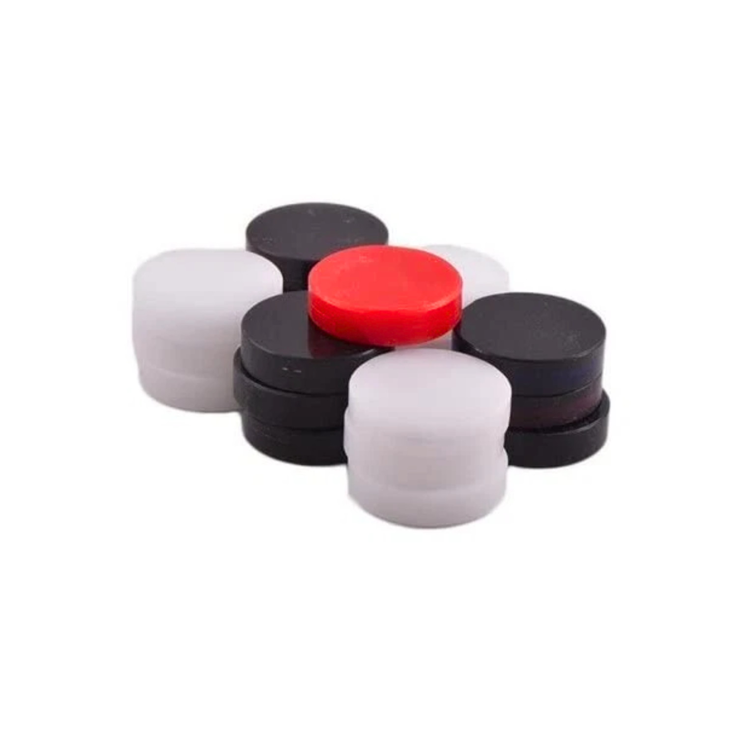 Carrom Board Coins Set 24 Acrylic Pieces + 1 Standard Striker – White Black...