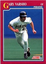 Gary Varsho Score 72T Pirates 1991 Baseball Card