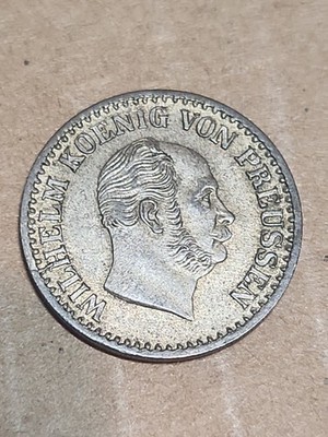 German 1867 Wilhelm 1 Silbert Groschen - A - Silver Coin