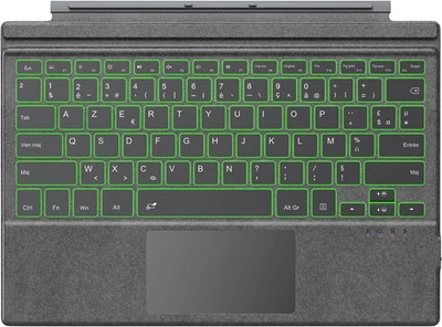 Clavier AZERTY Layout, Accessoire Microsoft Surface Pro 7 Plus, Clavier Bluetoot