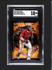 CORBIN CARROLL 2024 TOPPS FINEST RARE ORANGE REFRACTOR /15 SGC 10 GEM MINT