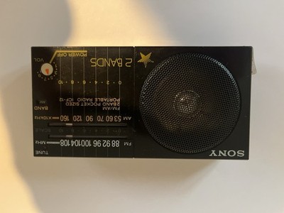 Vintage Sony ICF-12 FM/AM 2 Bands Radio in Original Box