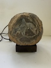 Vintage Natural Stone Geode Lamp 7.5” Rock Accent Light