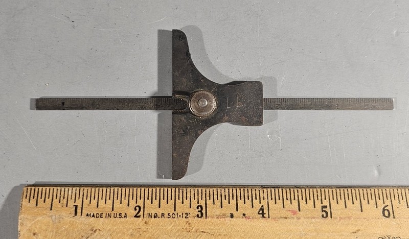 VINTAGE LUFKIN RULE CO. NO. 510 MACHINIST'S STEEL RULE DEPTH GAUGE 0-6"