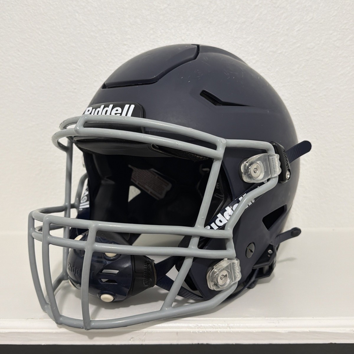 2020 Matte Navy Blue Grey Riddell Speedflex Football Helmet Adult