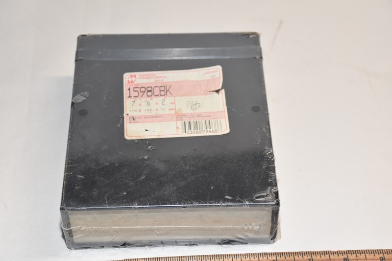 Hammond MFG. 1598BBK Plastic Instrument Case BLACK  7X6X2 INCHES  NEW