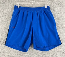 Rhone Versatility Shorts Mens Medium Blue Pull On Drawstring Athletic Gym Sports