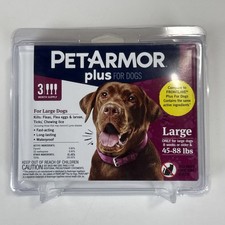 PetArmor Plus for Large Dogs 45-88 lbs. - 3 Month Supply - Kills Fleas  Ticks