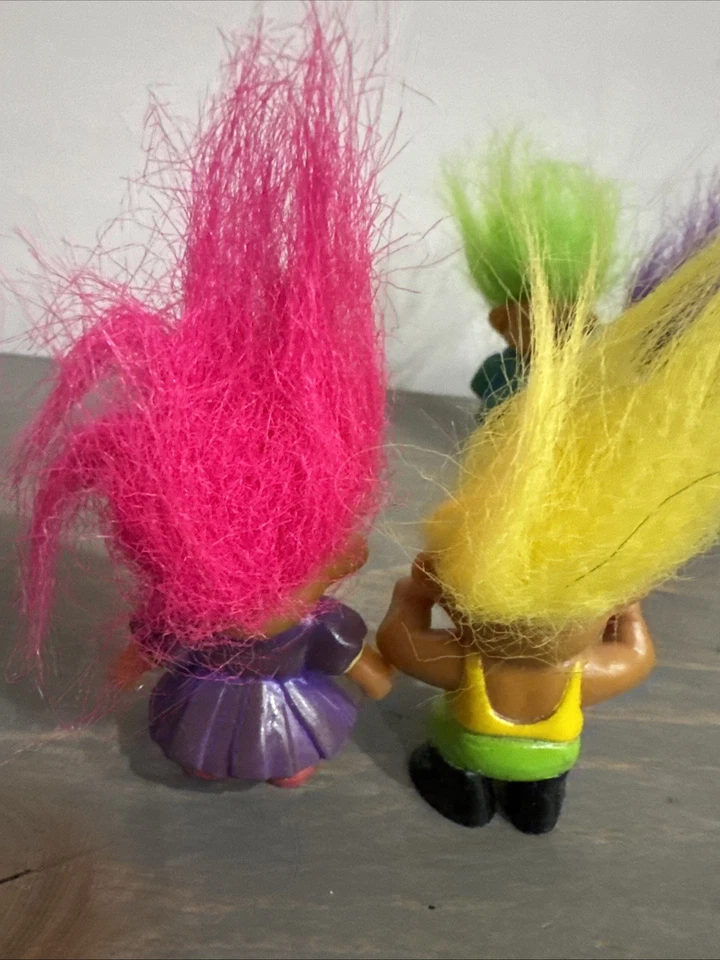 Lote-4 Muñecas Trolls/Trolls miniatura SOMA 2 pulgadas vintage/coleccionables Foto 2 de 4