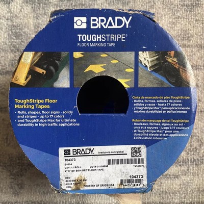 Brady ToughStripe Floor Marking Tape Red 4in x 100ft 104373   Professional.