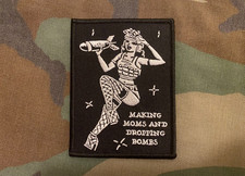 PLATOON DADDY PLT DDY MAKING MOMS AND DROPPING BOMBS PATCH HOOK BACKING NOT FOG