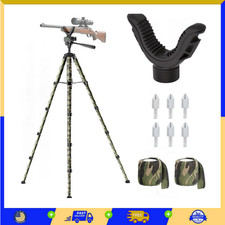 74 Rifle Shooting Tripod Hunting Rest V Yoke with Ground Spikes Aluminum Stand