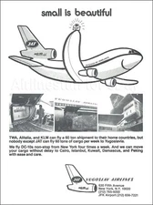 1979 JAT YUGOSLAV Airlines McDONNELL DOUGLAS DC-10 ad advert airways CARGO JET