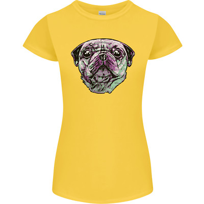 A Pug Face Dog Womens Petite Cut T-Shirt