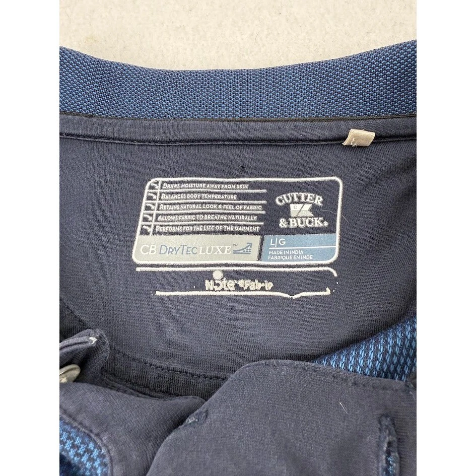 Men's Cutter & Buck DryTec Polo  blue  Short Sleeve T-Shirt XL - Image 3 of 4