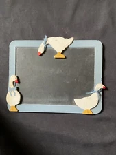 VINTAGE HAND PAINTED GOOSE SLATE CHALKBOARD MADE IN PORTUGAL  9.5 X 7.5