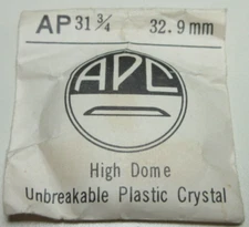 APC HIGH DOME ROUND WATCH CRYSTAL WATCHMAKER REPLACEMENT PART 32.9 MM 31 3/4 #79