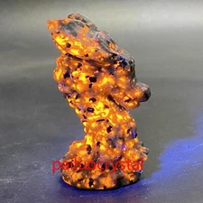 1pc Natural Yooperite Flame's Stone Dragon Quartz Crystal Skull Healing Gem 2.5"