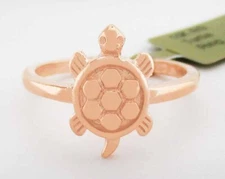 PETITE 3D TURTLE RING 10K ROSE GOLD - New With Tag - FREE resizing - if needed