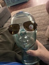 RAY BAN Pilot Aviator 59-15 135 3P Gunmetal/Polarized Lens New Authentic