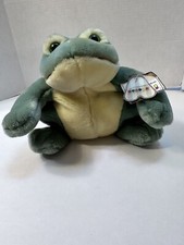 Aurora A A Frog Plush 10  Sitting Green Frog Fondue With Tag